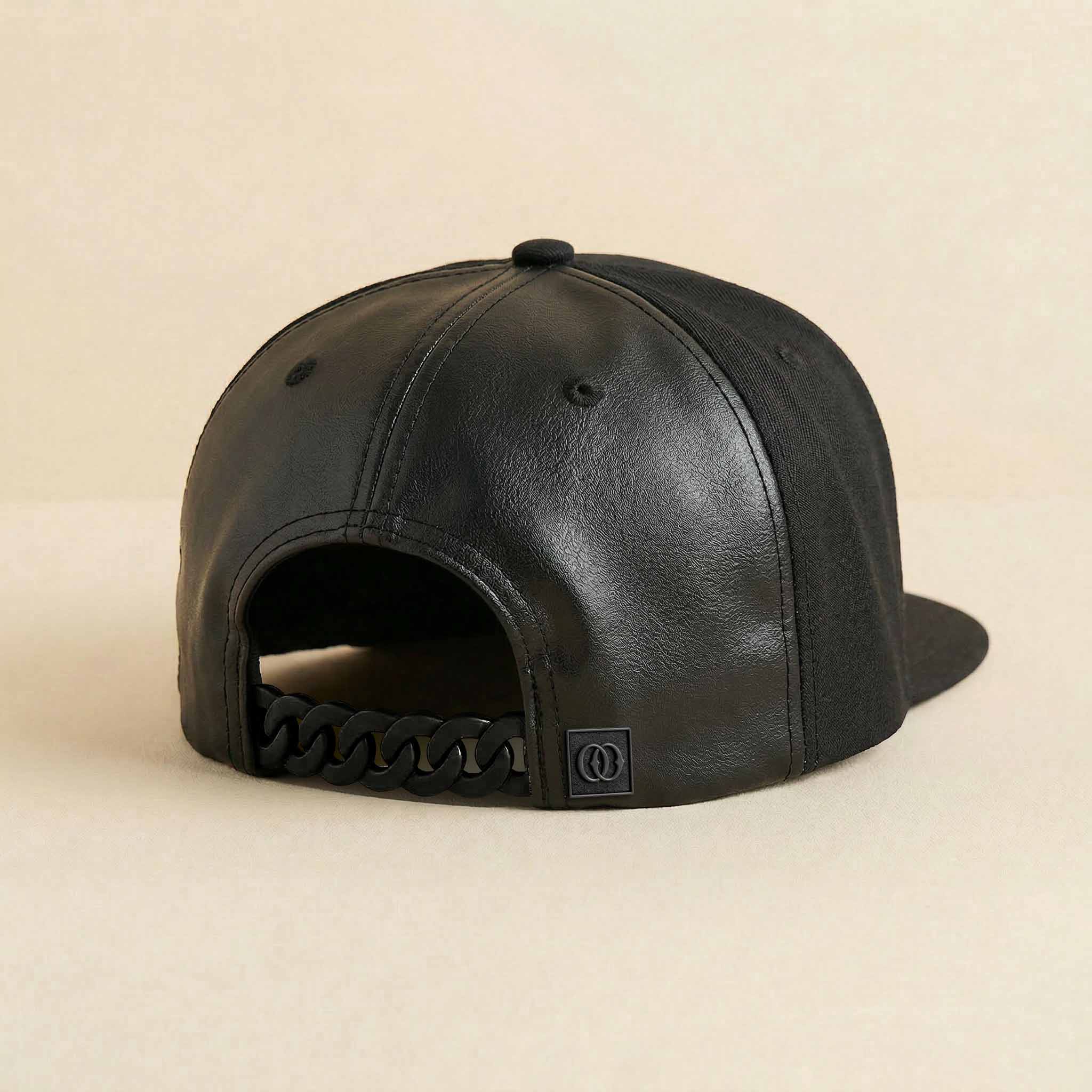Black leather, back with Chain Strap